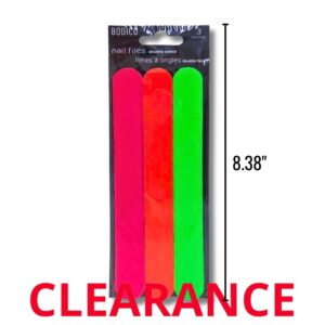 Wholesale Neon Nail File 3-Pack ($0.50 Each)