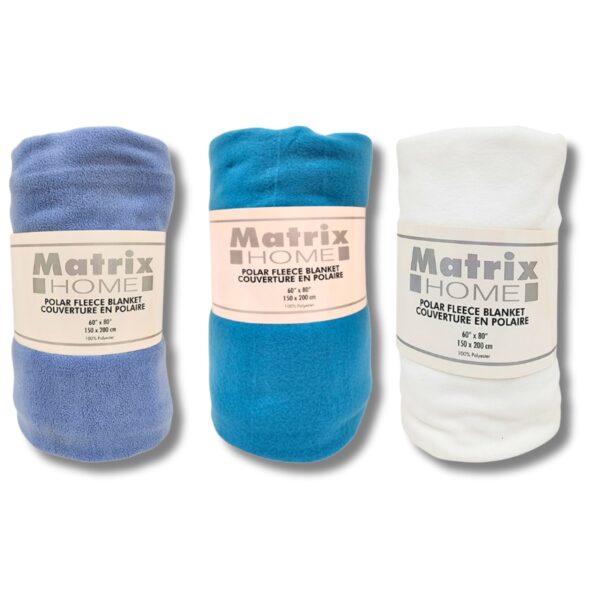 Wholesale Polar Fleece Blanket - Asst. Light Colours (60” x 80”) - Image 4