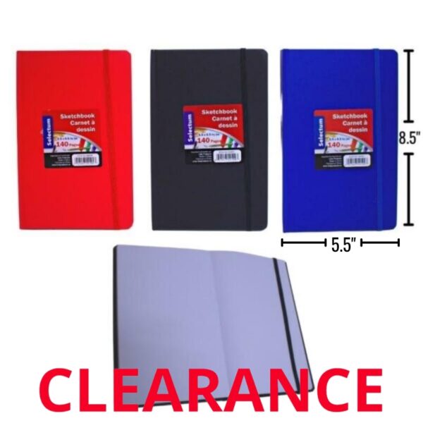 Wholesale Sketchbook_Notebook, Asst. Colours (Size_ 5.5 x 8.5)