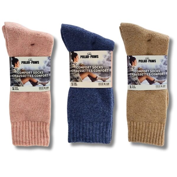 Wholesale Women’s Polar Fleece Socks – Asst Colours (Size: 9-11)