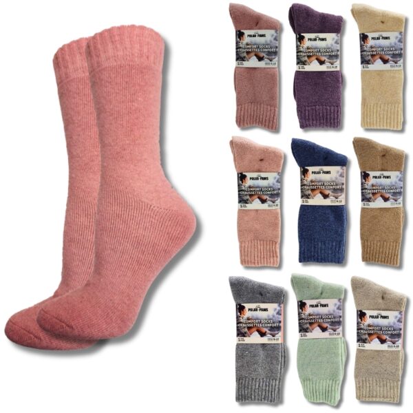 Wholesale Women’s Polar Fleece Socks – Asst Colours (Size: 9-11)