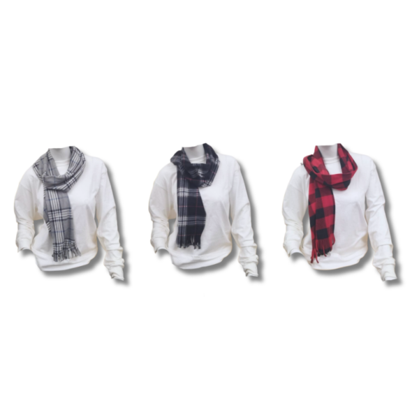 Wholesale Adult Plaid Scarf- Asst. Plaids