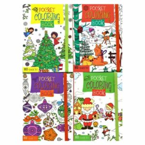 Christmas Pocket Colouring Books - 4 Assorted