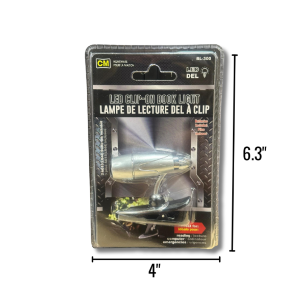 Wholesale Travel LED Clip On Book Light With Battery Included - Image 2