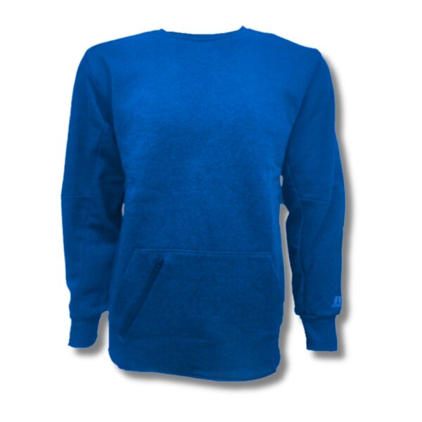 Wholesale Adult Crew Neck with Zipped Pockets, Blue