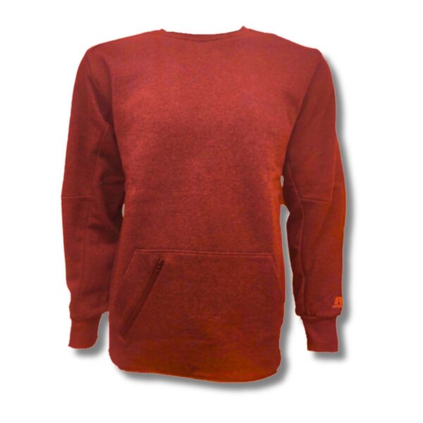 Wholesale Adult Crew Neck with Zipped Pockets, Red