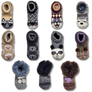 Wholesale Ladies Slipper Socks w_ Asst Colours and Designs, Non-Slip_Skid