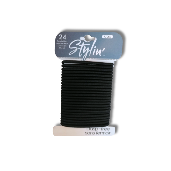 Wholesale Black Hair Elastics - 24-Pack ($0.06 each) - Image 3