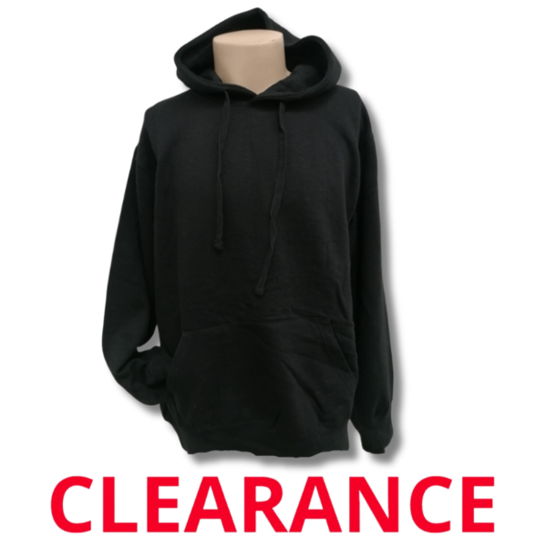 Wholesale Adult Black Pullover Hoodie - (Size: 2XL)