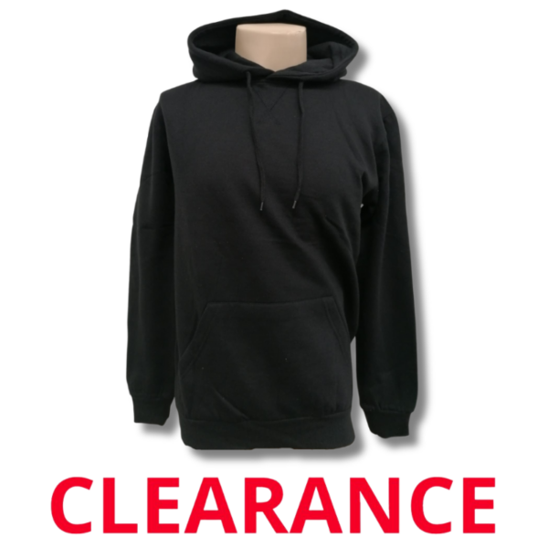 Wholesale Adult Black Pullover Hoodie - (Size: S)