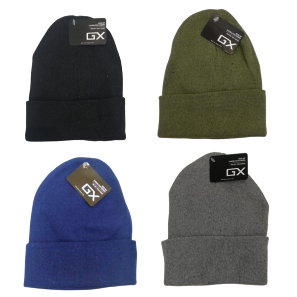 Wholesale Adult Cuffed Knit Toque - 4 Asst. Colours