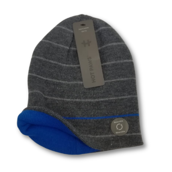 Wholesale Adult Brand Name Reversible Toque/Beanie With Stripes - 3 Asst. Colours