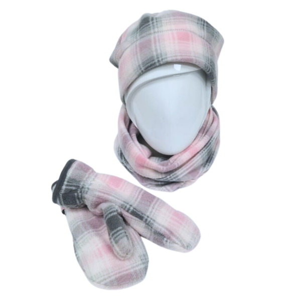 Wholesale Ladies/Teen Winter Set - Scarf, Hat & Mitten- Asst Plaids Colours - Image 9