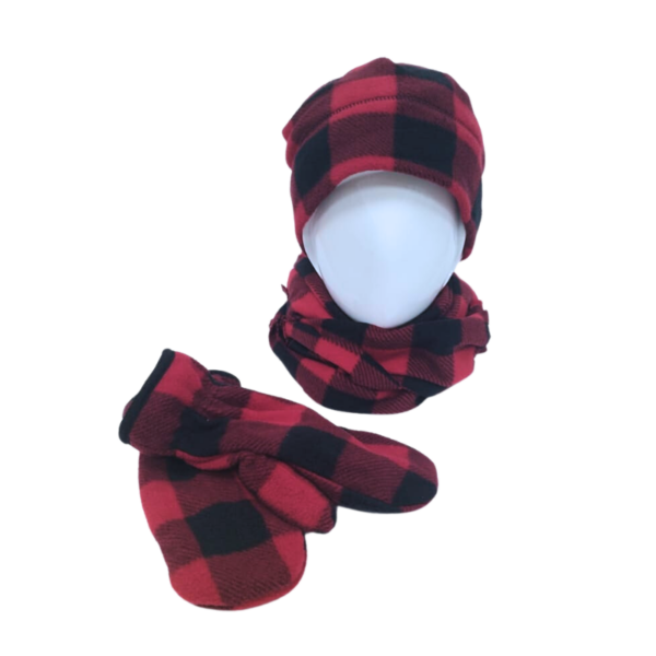 Wholesale Ladies/Teen Winter Set - Scarf, Hat & Mitten- Asst Plaids Colours - Image 5