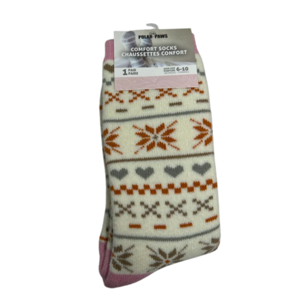 Ladies Patterned Thermal Socks - 9-11