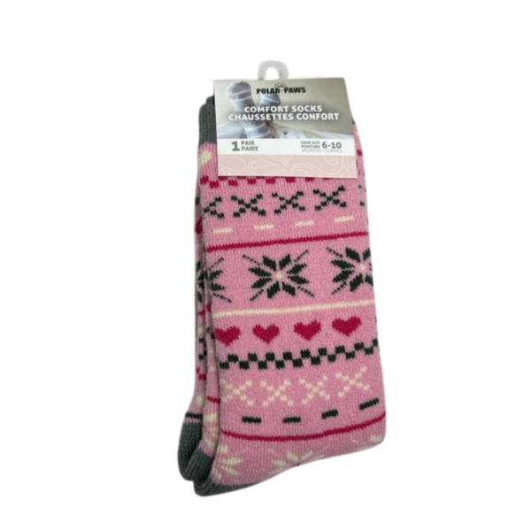 Ladies Patterned Thermal Socks - 9-11