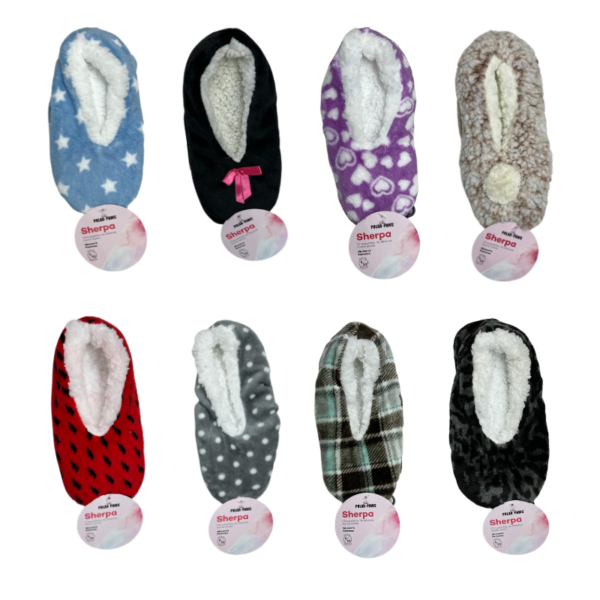 Ladies Sherpa Lined Slipper