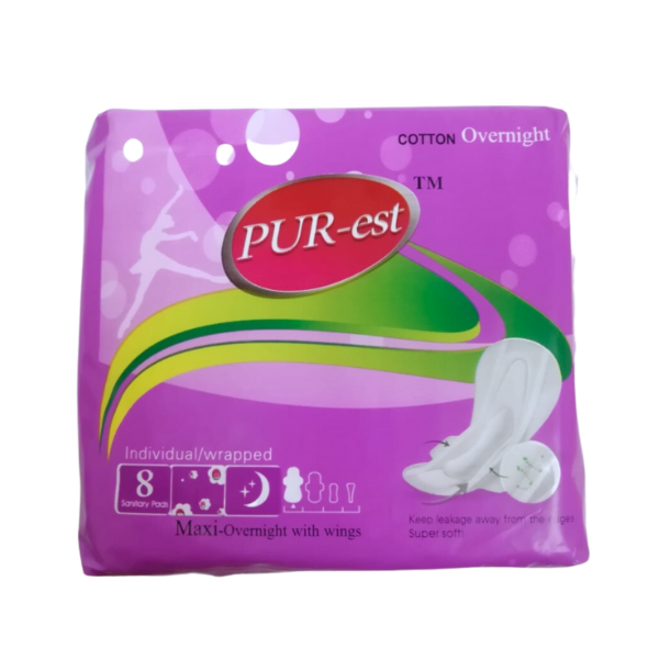 Wholesale PUR-est Maxi Overnight Long Pads with Wings -24/ 8 Pack - Image 2