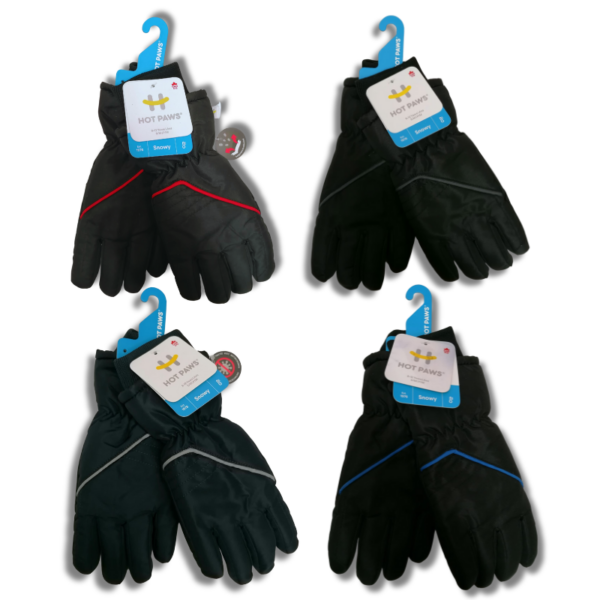 Wholesale Brand Name Youth Ski Gloves, Asst. Colours (Size: S/M & L/XL)