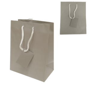 GIFT BAG 9X7X4 MEDIUM SILVER