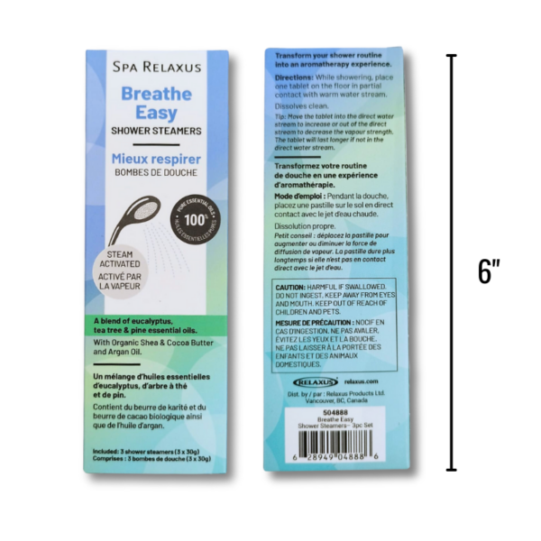 Wholesale Aromatherapy Shower Steamer - Breathe Easy (3x30g)