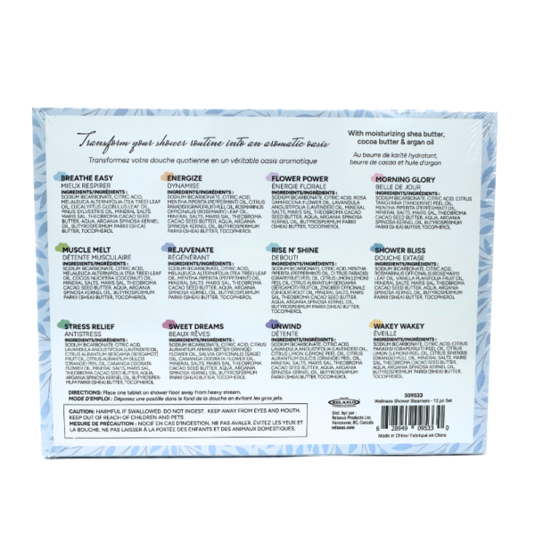 Wholesale Aromatherapy Shower Steamer - Collection of 12 Asst. Scents (12x30g)