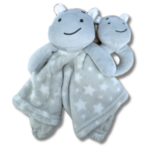 Wholesale Baby Lovey & Rattle - Hippo