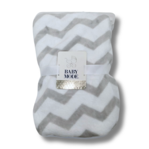 Wholesale BabyInfant Blanket (30x40) - Grey Zig Zag Pattern