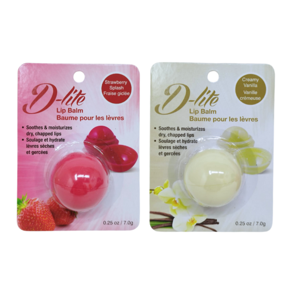 Wholesale Round Lip Balm - 2 Flavours (7g Each)