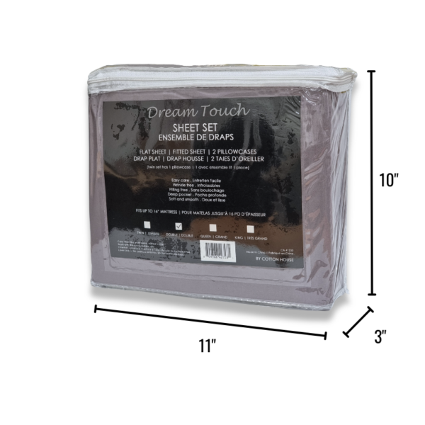 Wholesale Double Bed Sheet Set, 4-Pieces – Asst. Solid Colours - Image 6