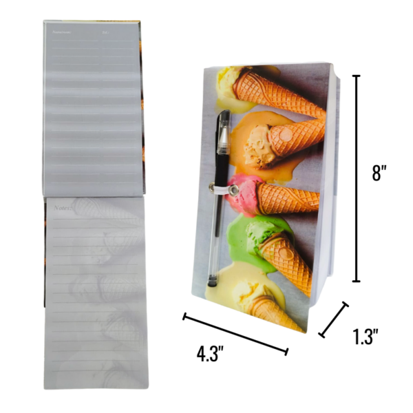 Wholesale Chunky Memo Pad with a Pen 4.3x8" - Asst Styles - Image 2