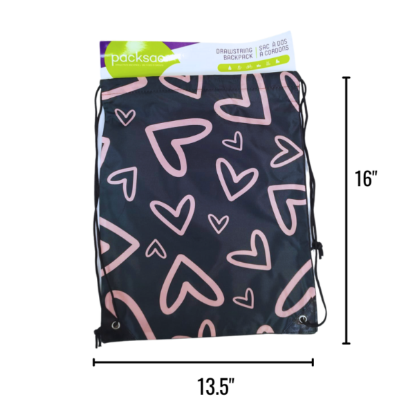Wholesale Drawstring Cinch Bag - Assorted Designs (13.5”x16”) - Image 6