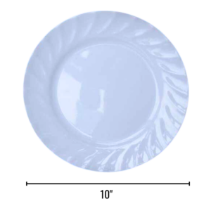 Wholesale MELAMINE PLATE 10_ White Scalloped