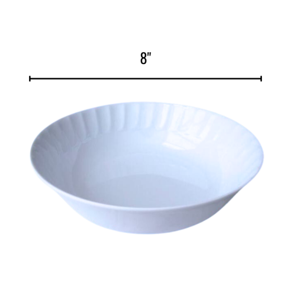 Wholesale MELAMINE. BOWL 8_- Melamine White SCALLOP