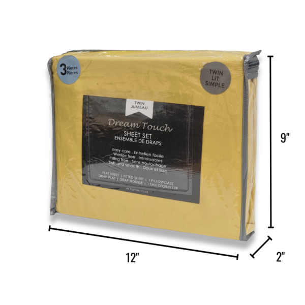 Wholesale Twin Sheet, 3-Piece Set – Asst. Solid Colours - Image 7