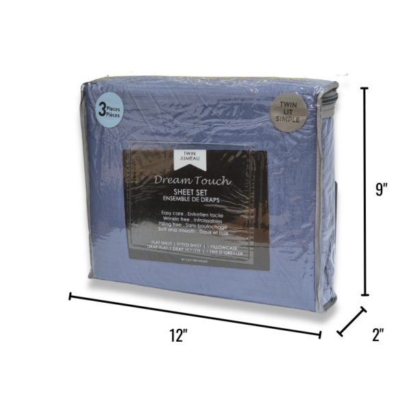 Wholesale Twin Sheet, 3-Piece Set – Asst. Solid Colours - Image 6