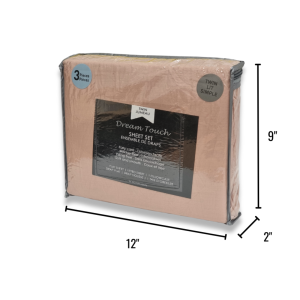 Wholesale Twin Sheet, 3-Piece Set – Asst. Solid Colours - Image 5