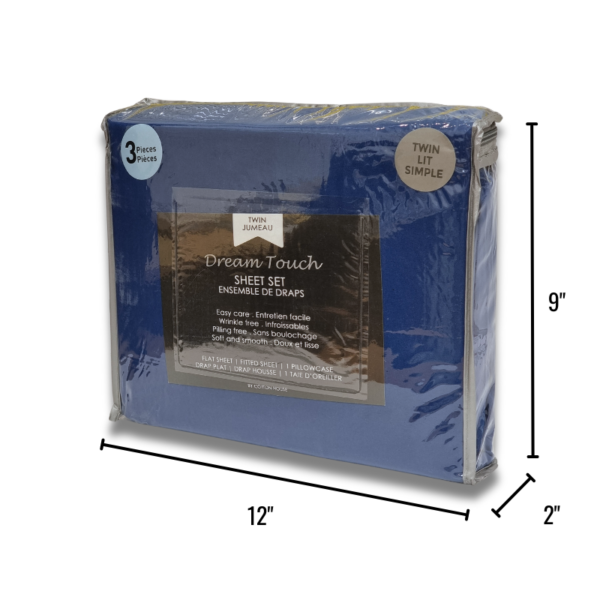 Wholesale Twin Sheet, 3-Piece Set – Asst. Solid Colours - Image 4