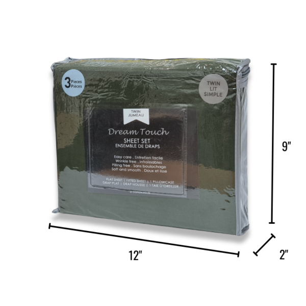 Wholesale Twin Sheet, 3-Piece Set – Asst. Solid Colours - Image 15