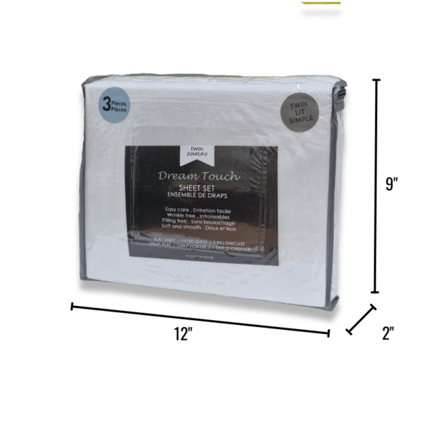 Wholesale Twin Sheet, 3-Piece Set – Asst. Solid Colours - Image 13