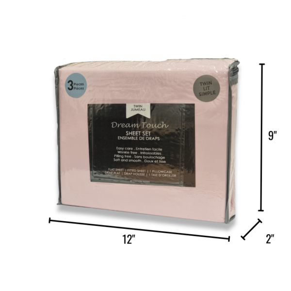 Wholesale Twin Sheet, 3-Piece Set – Asst. Solid Colours - Image 14