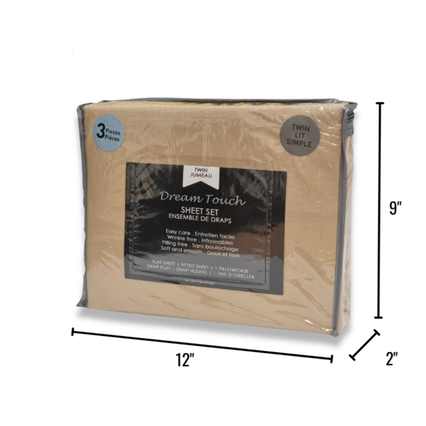 Wholesale Twin Sheet, 3-Piece Set – Asst. Solid Colours - Image 12