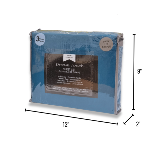 Wholesale Twin Sheet, 3-Piece Set – Asst. Solid Colours - Image 3