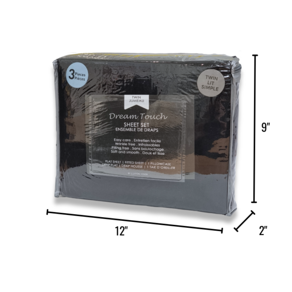 Wholesale Twin Sheet, 3-Piece Set – Asst. Solid Colours - Image 10