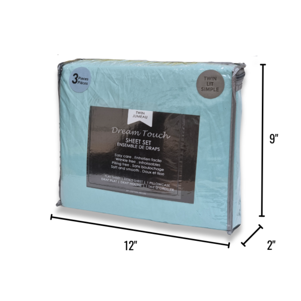 Wholesale Twin Sheet, 3-Piece Set – Asst. Solid Colours - Image 9