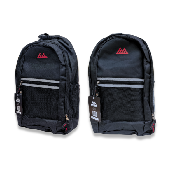 Wholesale 18" Reflective Multi-Pocket Backpack - Black - Image 2