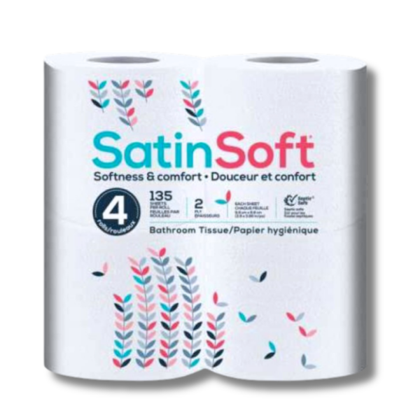 Wholesale Satin Soft Toilet Tissue/Paper, 4-Pack ($0.63 each)