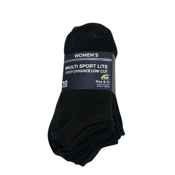 Wholesale Ladies Ankle Sock - Black (Size 9-11) ($0.95 each)