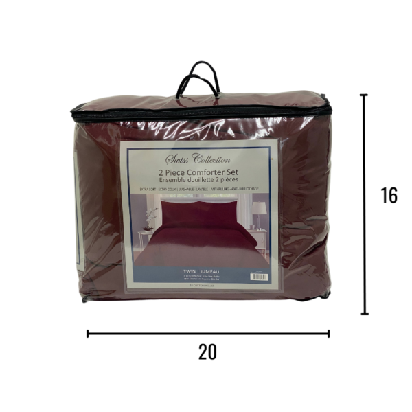 Wholesale 2 Piece Twin Comforter Set - Assorted Colours - Image 2