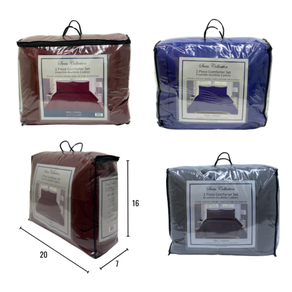 Wholesale 2 Piece Twin Comforter Set - Assorted Colours